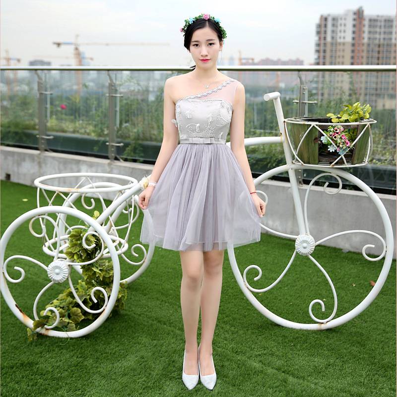 新款伴娘服短款气质优雅伴娘团礼服短裙宴会姐妹裙秋冬晚礼服