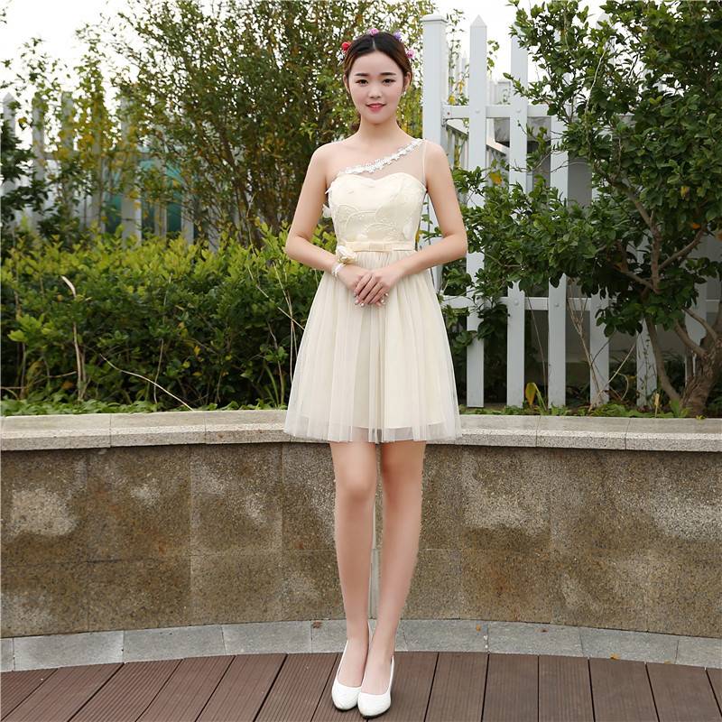 新款伴娘服短款气质优雅伴娘团礼服短裙宴会姐妹裙秋冬晚礼服